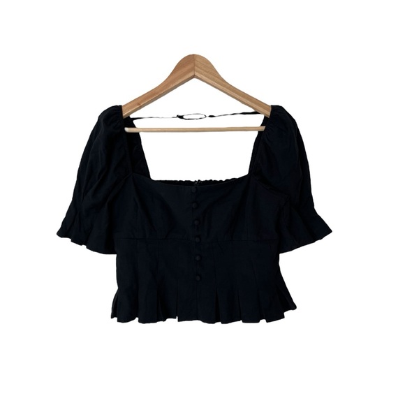 Reformation Tops - Reformation Talina Black Organic Cotton Top 6